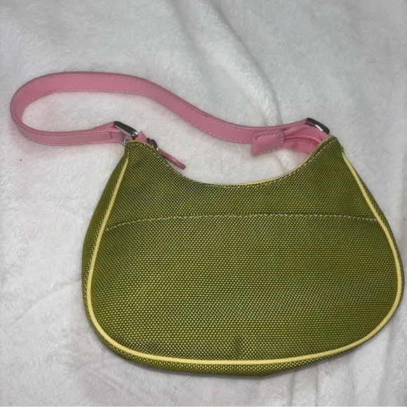 Tommy Hilfiger Green and Pink Shoulder Bags with Curved Design - Picture 3 of 5